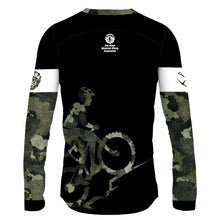 Load image into Gallery viewer, SDMBA Green Camo - Men MTB V-Neck Long Sleeve Jersey