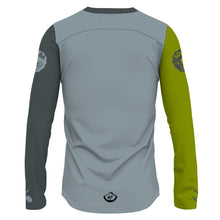 Load image into Gallery viewer, SDMBA Green/Gray - Men MTB V-Neck Long Sleeve Jersey