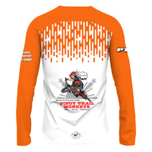 Load image into Gallery viewer, PTM Orange/White - Men MTB Long Sleeve Jersey
