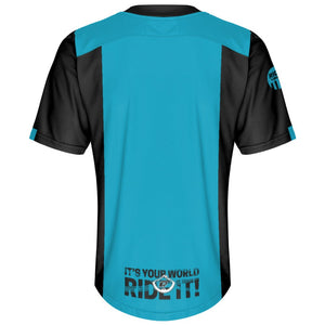 Bicycle Warehouse Blue Lines - MTB Short Sleeve Jersey