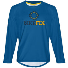Load image into Gallery viewer, BIKEFIX Blue V - MTB Long Sleeve Jersey
