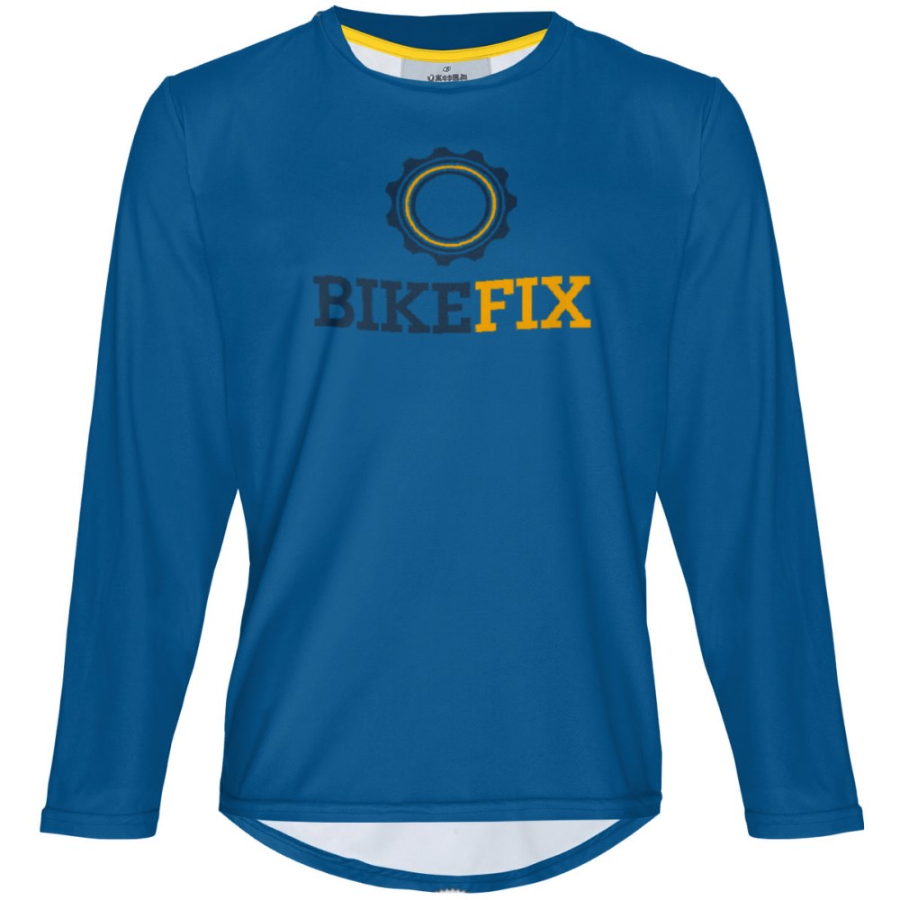 BIKEFIX Blue V - MTB Long Sleeve Jersey