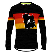 Load image into Gallery viewer, Utah Red/Orange/Yellow Stripes - MTB Long Sleeve Jersey
