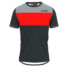 Load image into Gallery viewer, Sprockids Triple Block RED - Men MTB Short Sleeve Jersey
