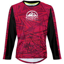 Load image into Gallery viewer, Edison Red - MTB Long Sleeve Jersey

