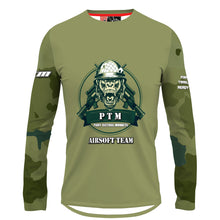 Load image into Gallery viewer, PTM Airsoft Camo Iguana LS - Men MTB Long Sleeve Jersey
