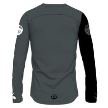 Load image into Gallery viewer, SDMBA Black/Gray - Men MTB V-Neck Long Sleeve Jersey
