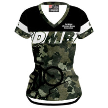 Load image into Gallery viewer, SDMBA Green Camo - Women MTB Short Sleeve Jersey
