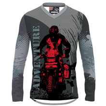 Load image into Gallery viewer, Adventure Gray - MTB Long Sleeve Jersey V Neck
