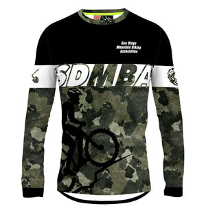 SDMBA Green Camo - Men MTB Long Sleeve Jersey