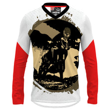 Load image into Gallery viewer, Adventure Moto Red Sleeves - MTB Long Sleeve Jersey V Neck
