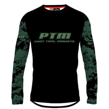 Load image into Gallery viewer, PTM Airsoft Digital Green/Black 01a - Men MTB Long Sleeve Jersey
