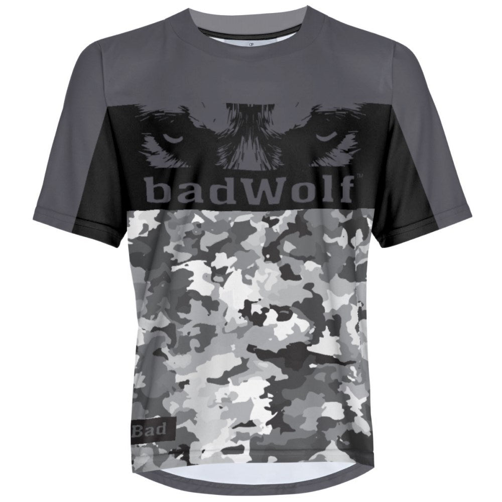 Bad Wolf Gray Camo - MTB Short Sleeve Jersey