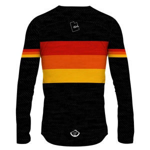 Utah Red/Orange/Yellow Stripes - MTB Long Sleeve Jersey