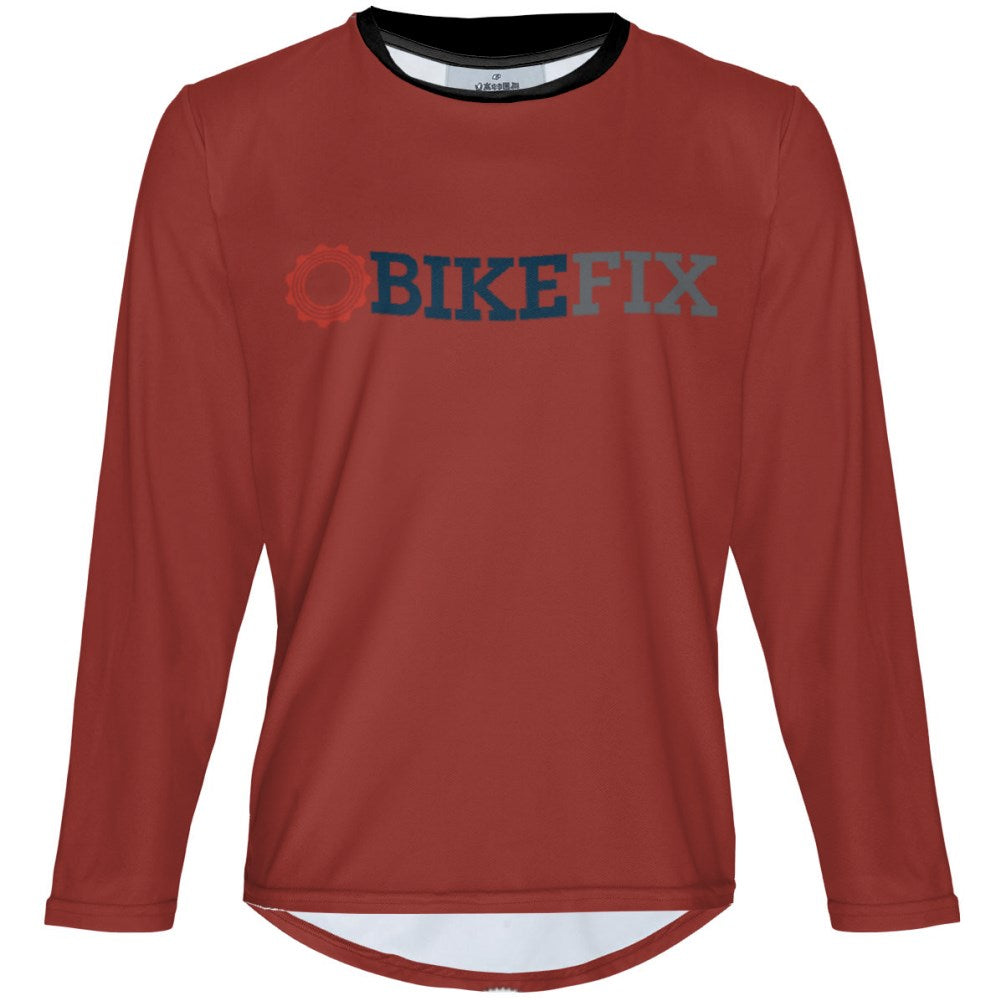 BIKEFIX Venture Red - MTB Long Sleeve Jersey