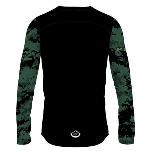 PTM Airsoft Digital Green/Black 01a - Men MTB Long Sleeve Jersey