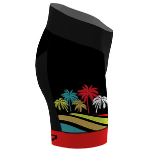 USVI Colored Palms - Women Cycling Shorts