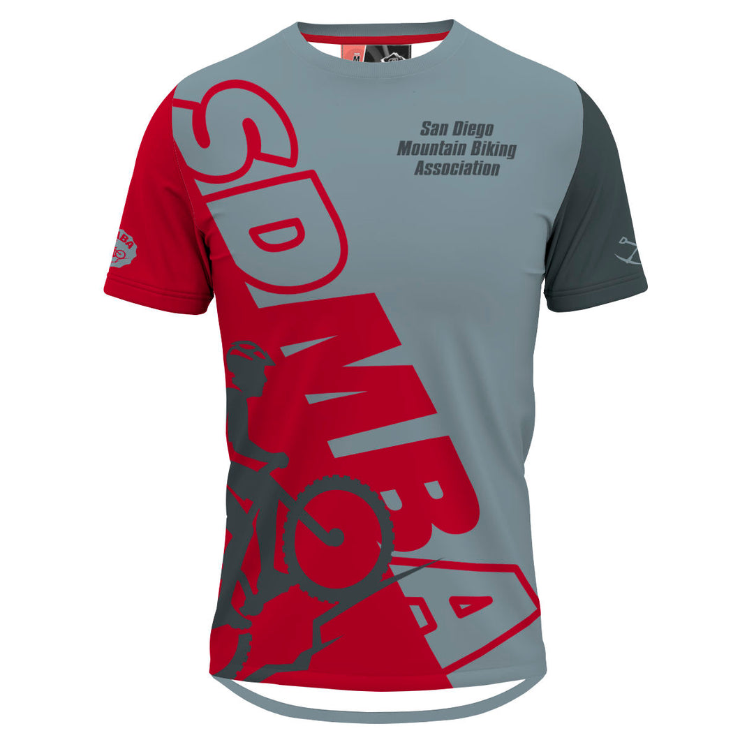 SDMBA Red/Gray VIP MEMBER - Men MTB Short Sleeve Jersey