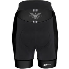 Load image into Gallery viewer, Black VI Red Bike - Women Cycling Shorts
