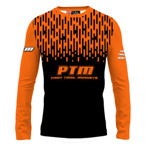 PTM Orange/White - Men MTB Long Sleeve Jersey