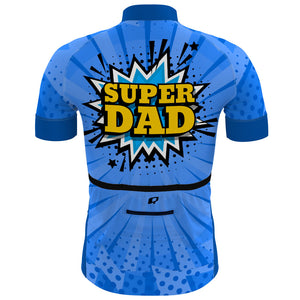 Blue Super Dad Comic - Men Cycling Jersey Pro 3