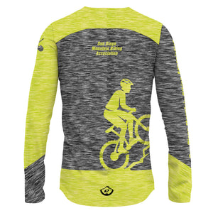 SDMBA Gray/Yellow - Men MTB V-Neck Long Sleeve Jersey