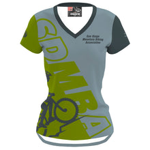 Load image into Gallery viewer, SDMBA Green/Gray - Women MTB Short Sleeve Jersey
