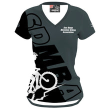 Load image into Gallery viewer, SDMBA Black/Gray - Women MTB Short Sleeve Jersey
