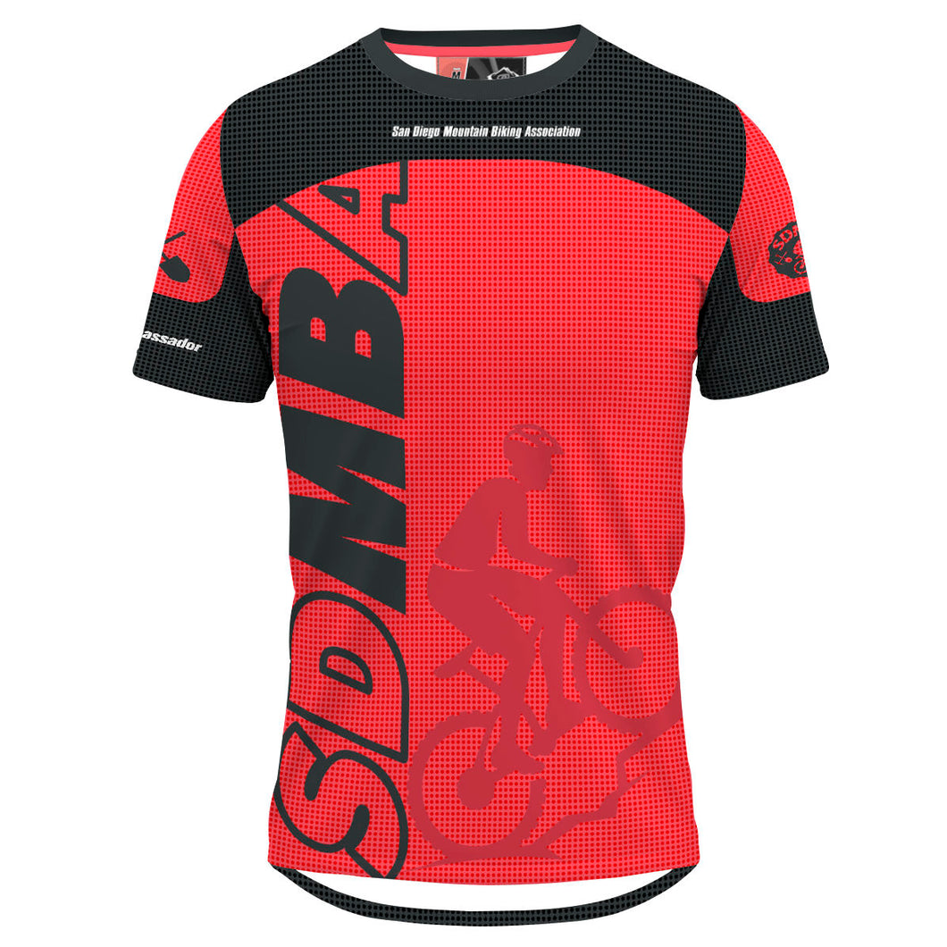 SDMBA dots Red/Black TRAIL AMBASSADOR - Men MTB Short Sleeve Jersey
