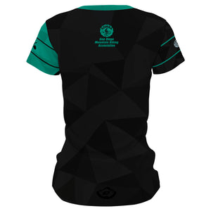 SDMBA lines - Black/Green - Women MTB Short Sleeve Jersey