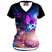 Load image into Gallery viewer, Chainline Bikes Space Kitty - MTB Women Jersey Short Sleeve
