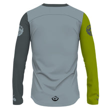 Load image into Gallery viewer, SDMBA Green/Gray - Men MTB V-Neck Long Sleeve Jersey
