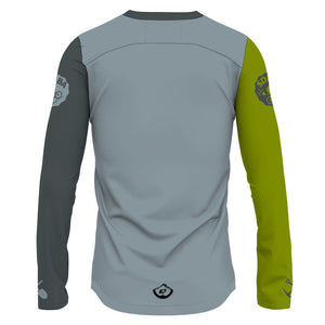SDMBA Green/Gray - Men MTB V-Neck Long Sleeve Jersey