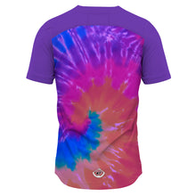 Load image into Gallery viewer, Purple Tie Dye with Text - MTB Short Sleeve Jersey
