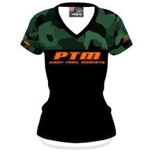 Load image into Gallery viewer, D MORADA Green / Orange SS - MTB Women Jersey Short Sleeve
