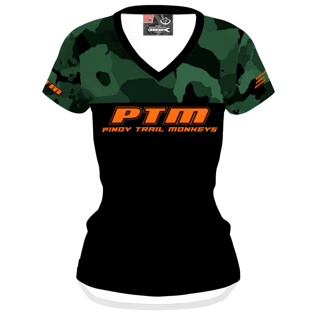 D MORADA Green / Orange SS - MTB Women Jersey Short Sleeve