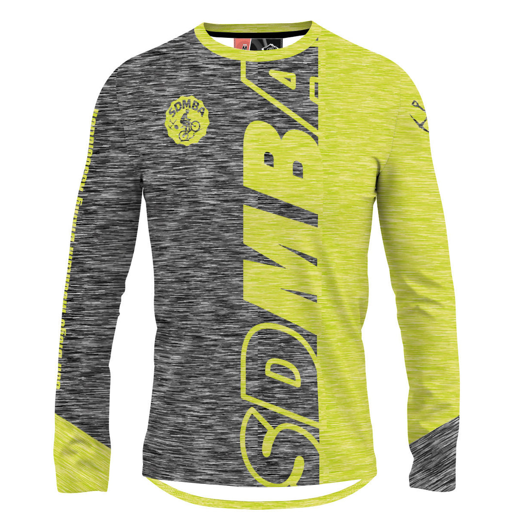 SDMBA jaspe Gray/Yellow - Men MTB Long Sleeve Jersey