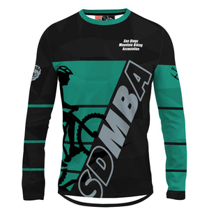 SDMBA lines - Black/Green - Men MTB Long Sleeve Jersey