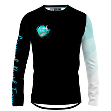 Load image into Gallery viewer, Wavy bicolor sleeve / Black - MTB Long Sleeve Jersey

