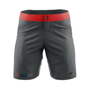 Bikefix Gray/Red - MTB baggy shorts