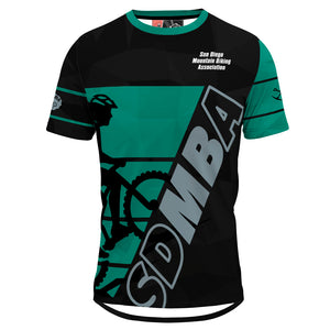SDMBA lines - Black/Green - Men MTB Short Sleeve Jersey