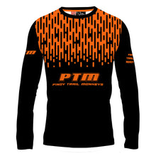 Load image into Gallery viewer, PTM Orage/Black - Men MTB Long Sleeve Jersey
