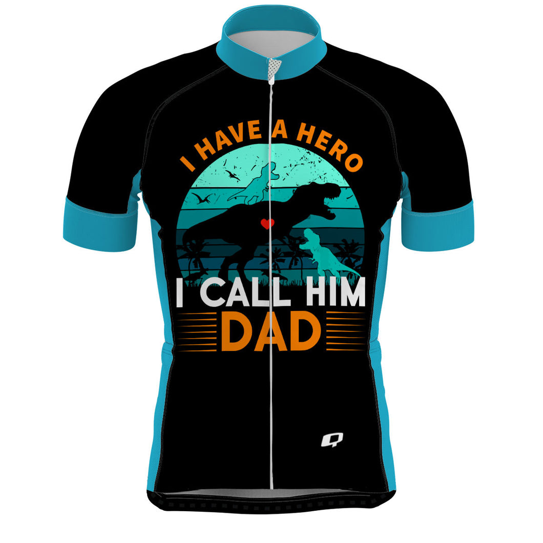 Black & Blue Dino Dad - Men Cycling Jersey Pro 3