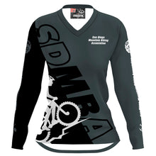 Load image into Gallery viewer, SDMBA Black/Gray - Women MTB Long Sleeve Jersey

