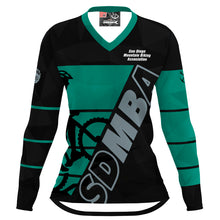 Load image into Gallery viewer, SDMBA lines - Black/Green - Women MTB Long Sleeve Jersey
